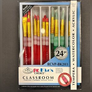 NWT - Royal & Langnickel Big Kid’s Choice 24 Piece Classroom Paint Brush Set